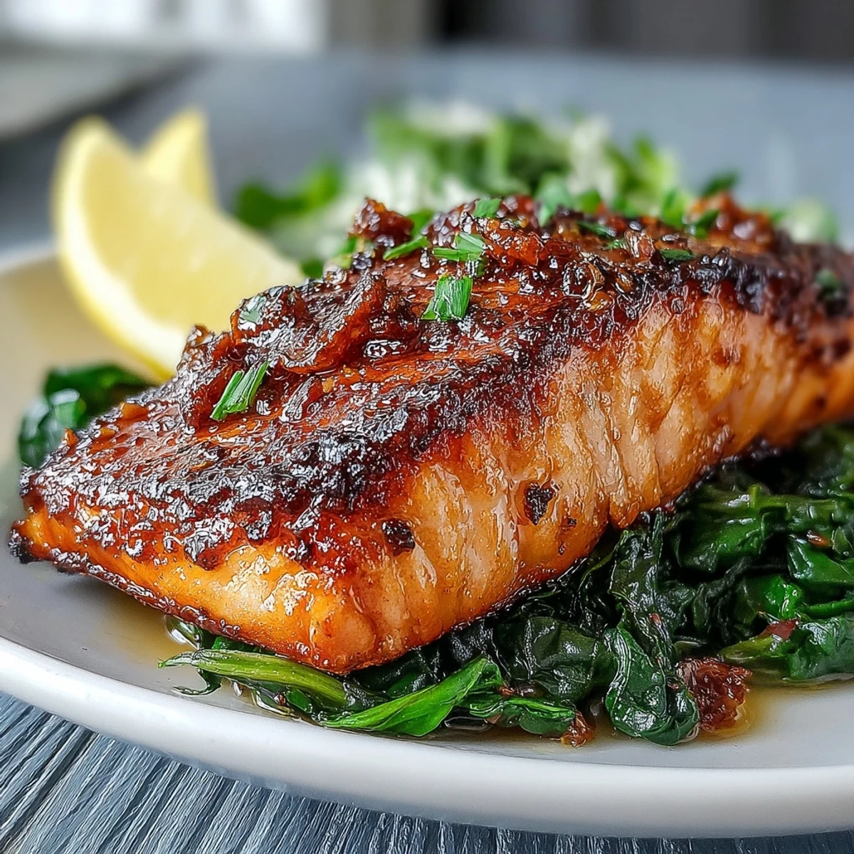 Air Fryer Salmon and Swiss Chard