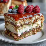 Spring Birthday Sheet Cake with Lemon Curd Filling: a festive vanilla sheet cake layered with tangy lemon curd and topped with fluffy whipped cream frosting.