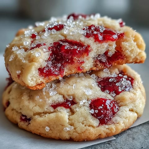 Tender Soft Chewy Raspberry Sugar Cookies baked on a cooling rack with sparkly sugar crust.