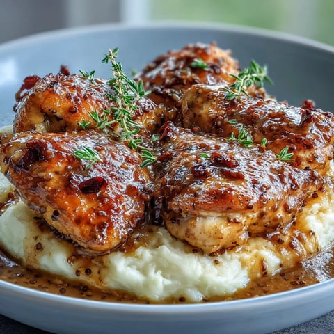 Tender Slow Cooker Honey Mustard Chicken breasts, bathed in a glossy, velvety sauce, served hot over fluffy white rice for a comforting dinner.