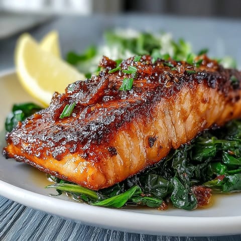 Air Fryer Salmon and Swiss Chard