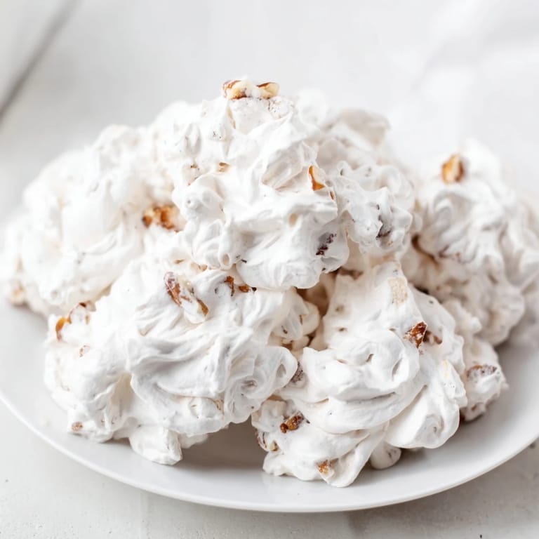 A batch of creamy, sweet divinity, a classic Southern dessert with a perfect texture.