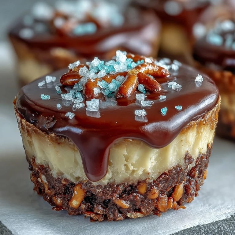 Peanut Butter and Pretzel Chocolate Cups: sweet and salty layers of pretzel crust, creamy peanut butter, and melted chocolate for a festive treat.