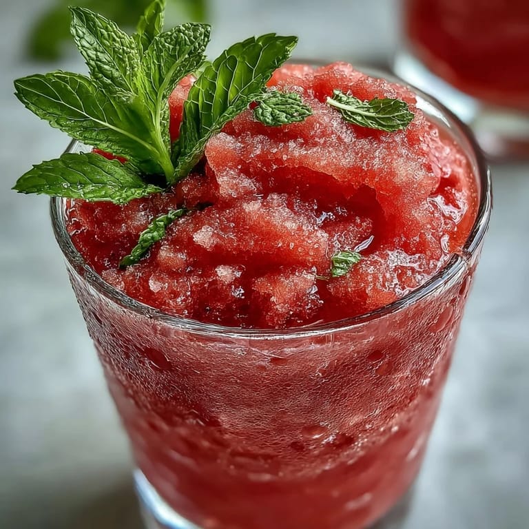 Savor this blended Watermelon Mint Frosé, a healthy, delicious, and ice-cold treat.